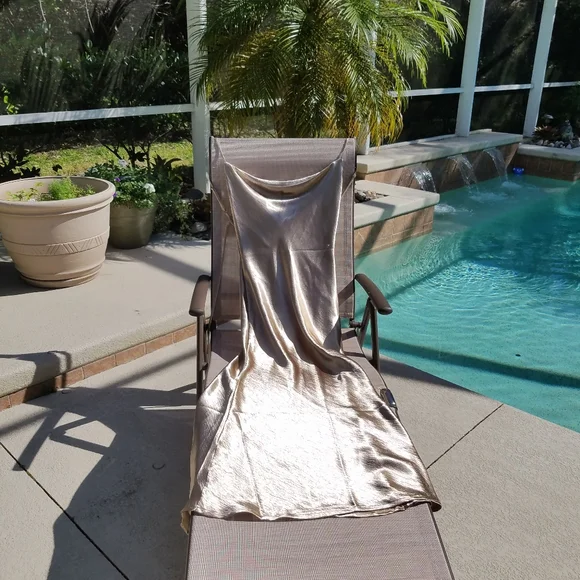 Gold backless Slip Dress - Picture 11 of 15